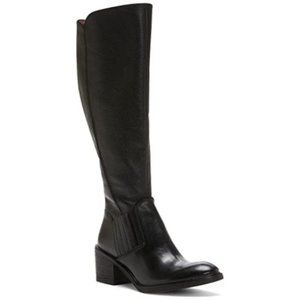 Donald J Pliner Envy Leather Tall Riding Boots Black Size 11